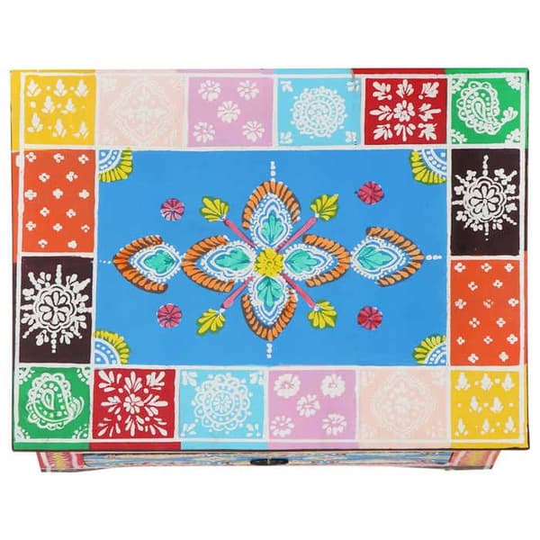 Maison Exclusive - Håndmalet natbord 40x30x50 cm Mango træ