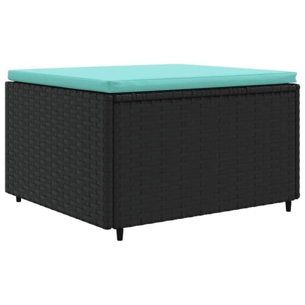 Maison Exclusive - Trädgårdsmöbler 5 delar med kuddar Svart Flätad resin