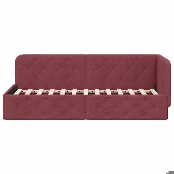 Maison Exclusive - Hörnsängram Bordeaux 80 x 200 cm tyg