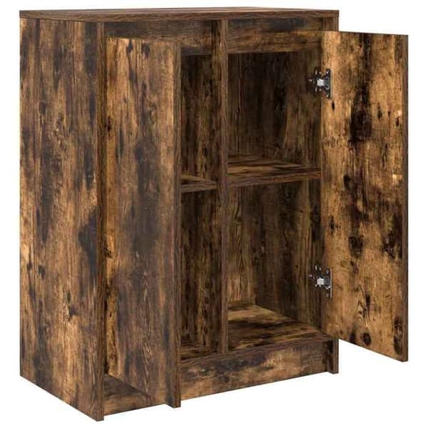Maison Exclusive - Buffé ek rökig 57x34x76 cm ingenjörsträ