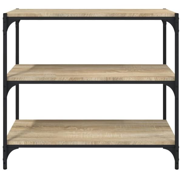Maison Exclusive - Bibliotek Egetræ Sonoma 80x33x70,5 cm Ingeniørtræ Stål