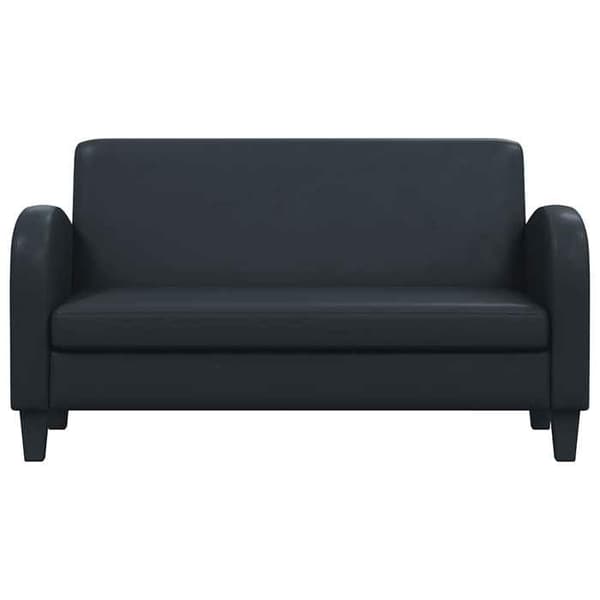 Maison Exclusive - Sæt af 2 sofaer i sort kunstlæder Svart