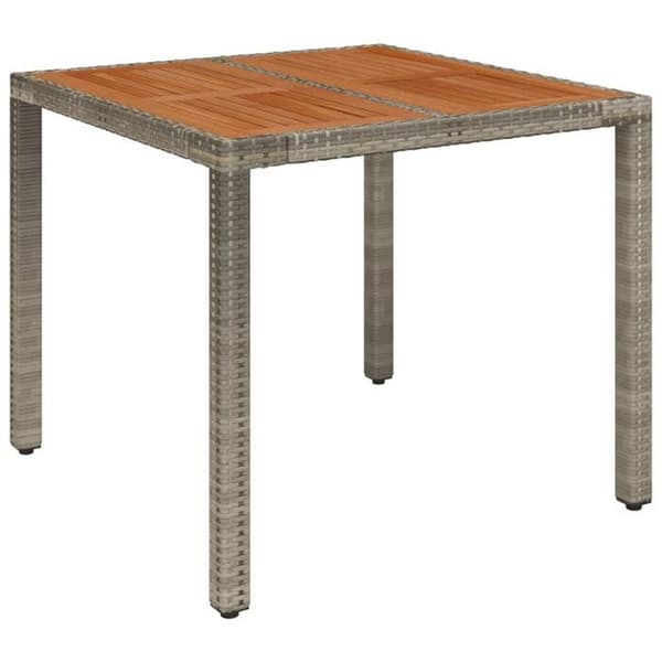 Maison Exclusive - Trädgårdsset 3 delar med grå kuddar i flätad resin