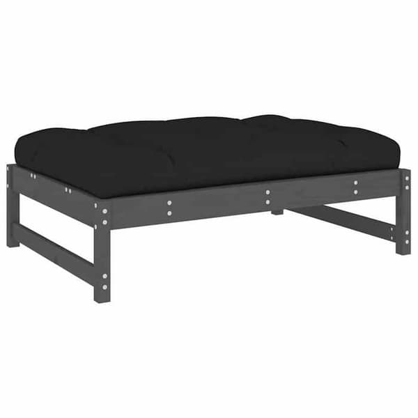 Maison Exclusive - Trädgårdsfotstöd 120x80 cm grå massiv furu
