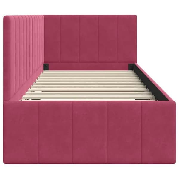 Maison Exclusive - Hörnsängram Bordeaux 80 cm x 200 cm Sammet