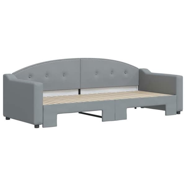 Maison Exclusive - Sovesofa med udtræk uden madras lys grå 80x200 cm ljusgrått