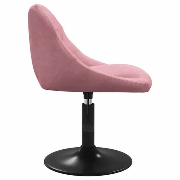 Maison Exclusive - Snurrande matstolar set om 4 rosa sammet