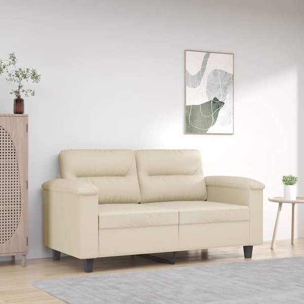 Maison Exclusive - 2-personers sofa Creme 120 cm Syntetisk læder