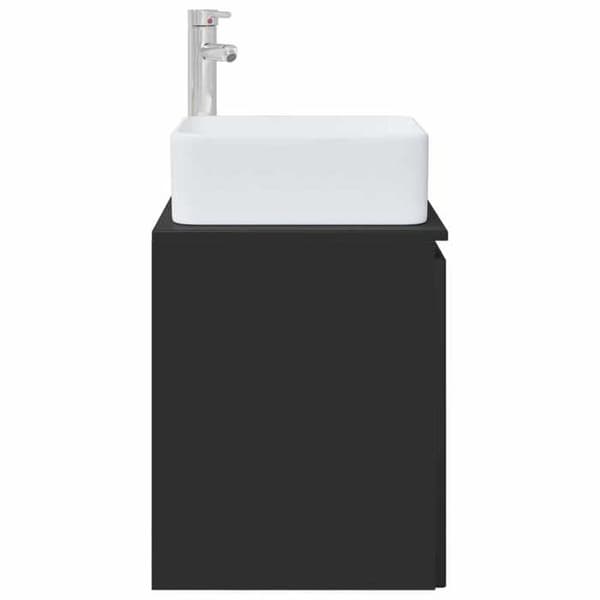 Eksklusiv hus - Vægmonteret håndvask vanity Sort 49,5 x 41 x 63 cm Ingeniørtræ