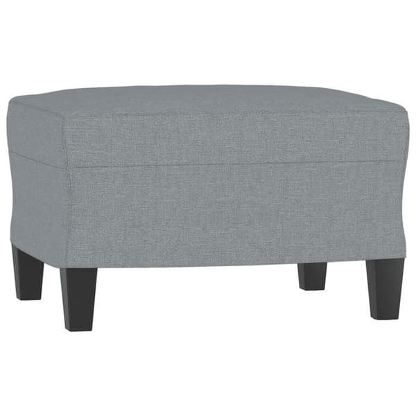Maison Exclusive - Tuoli jalkatuella Vaaleanharmaa 60 cm Kangas