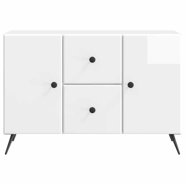 Maison Exclusive - Buffé Vit glänsande 89 x 34,5 x 60 cm Ingenjörsträ