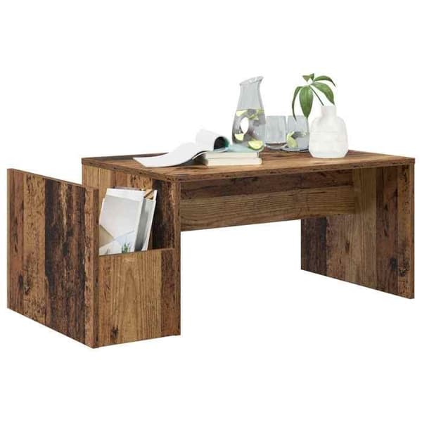 Bord - EKSKLUSIV HUS - Ingeniørtræ - 90 x 45 x 35 cm - Rektangulær - Brun