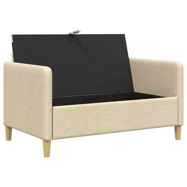 Maison Exclusive - Soffa med förvaring Creme 122 x 78 x 87 cm Polyester