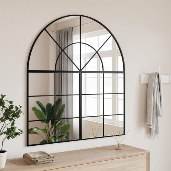 Maison Exclusive - Sort vægspejl 100x50 cm jernbue