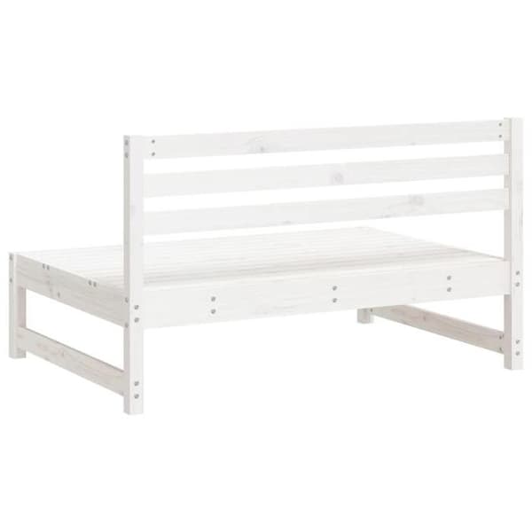 Maison Exclusive - Vit central trädgårdssoffa 120x80 cm av massivt furu Vit