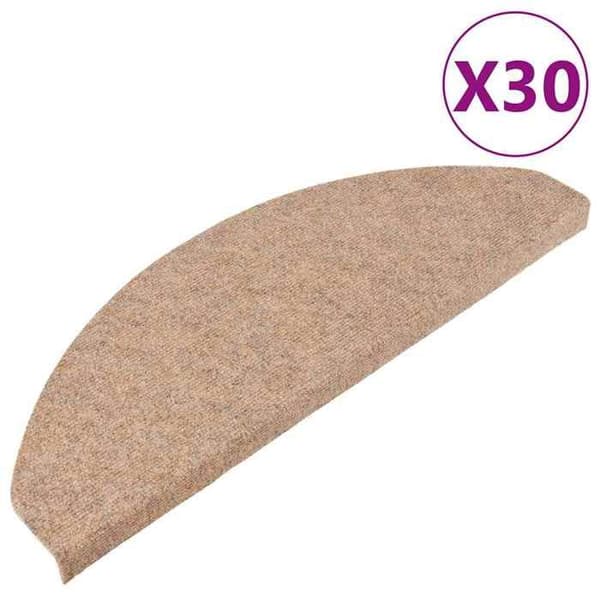 Maison Exclusive - Selvklebende trappetæpper 30 stk beige 65x22,5x3,5 cm