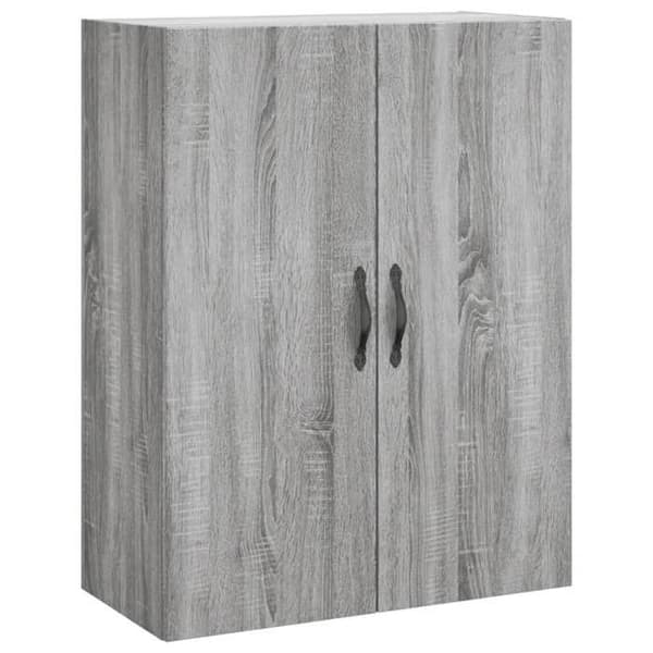 Maison Exclusive - Buffé hög Sonoma grå 69,5x34x180 cm Ingenjörsträ
