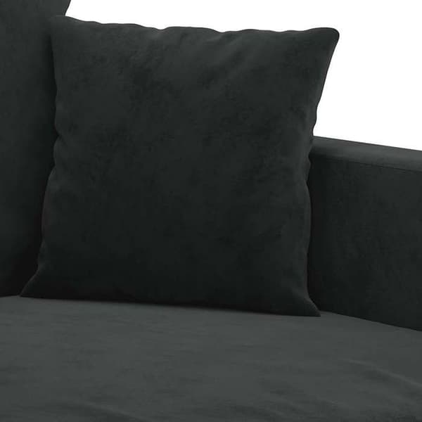 Maison Exclusive - 3 kpl:n sohvasetti tyynyillä, musta sametti
