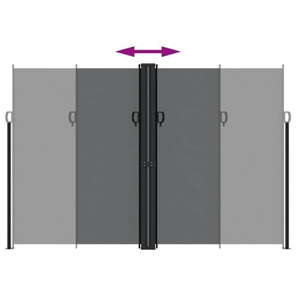 Maison Exclusive - Retractable side awning sort 220x1200 cm