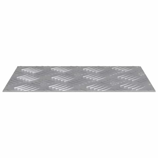 Gåafstand - EKSKLUSIV HUS - 2 dele 30 x 20 cm - Aluminium - Ternede mønster - Sølv Silver