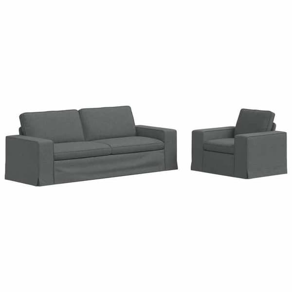 Maison Exclusive - Sæt af 2 sofaer Mørkegrå stof