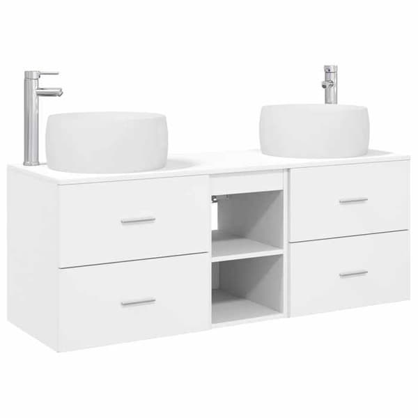 Maison Exclusive - 3-delars badrumsinredning i vitt Vit