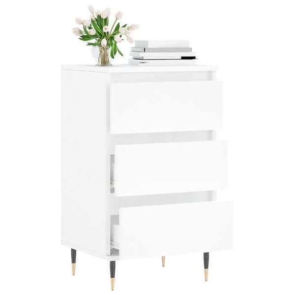 Maison Exclusive - Vit buffé 40x35x70 cm i ingenjörsträ