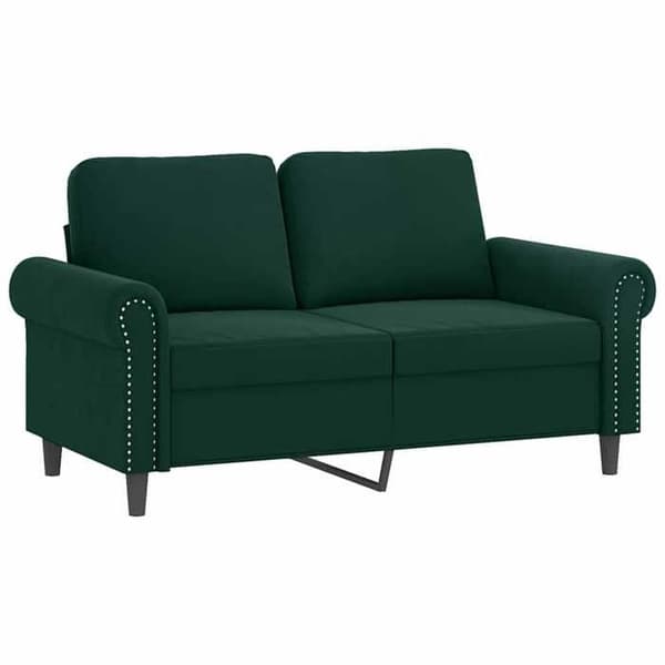 Maison Exclusive - Sæt af 2 sofaer med mørkegrønne velourpuder