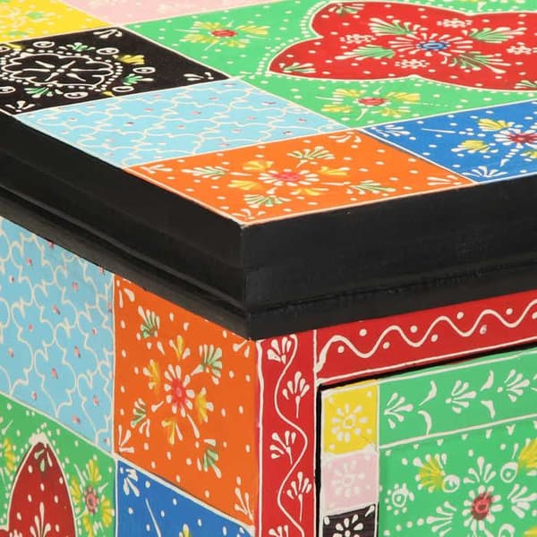 Maison Exclusive - Multifarvet natbord 40x35x45 cm i solid mangotræ