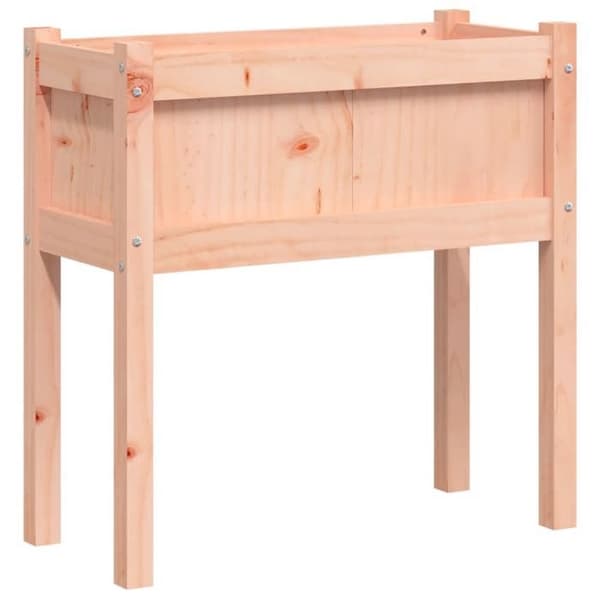 Jardiniär - EXKLUSIV HEM - 70x31x70 cm - massiv Douglas trä - med ben - rektangulär