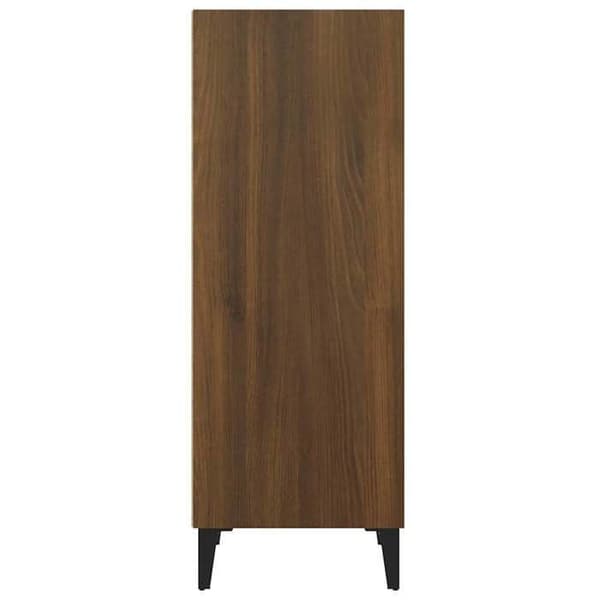 Maison Exclusive - Buffet i brunt egetræ 34,5x32,5x90 cm ingeniørtræ