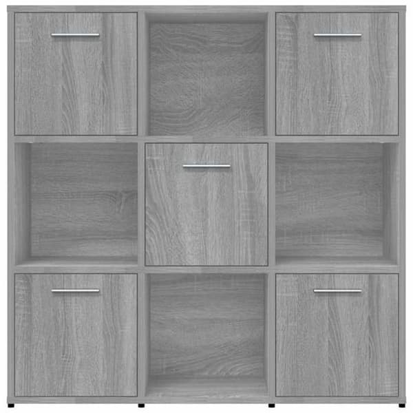 Maison Exclusive - Sonoma bibliotek grå 90x30x90 cm Ingenjörsträ Sonoma grå