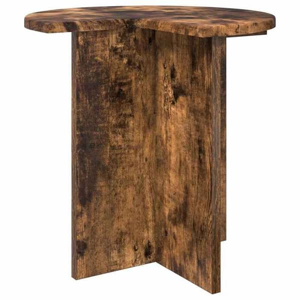 Sidebord - MAISON EXCLUSIVE - 2 dele - Røget eg - Ø39×38 cm - Spånplade Rökt ek