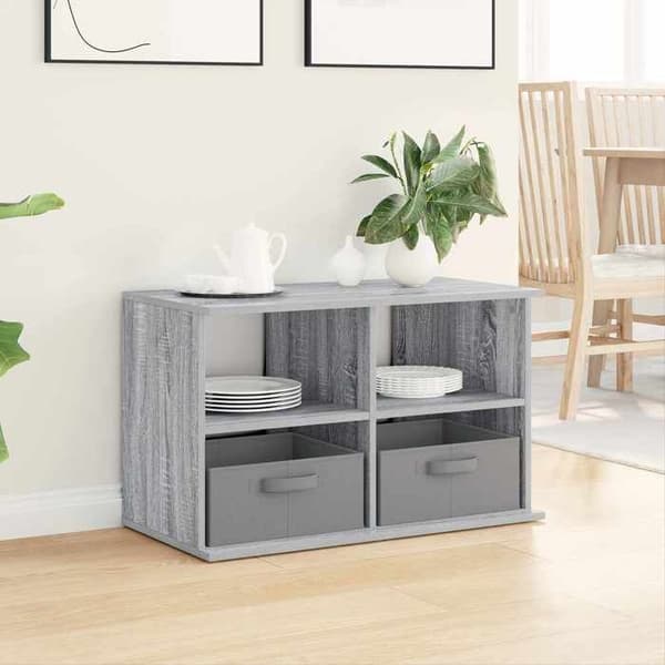 Maison Exclusive - TV-teline laatikolla Harmaa Sonoma 79 x 40 x 48 cm