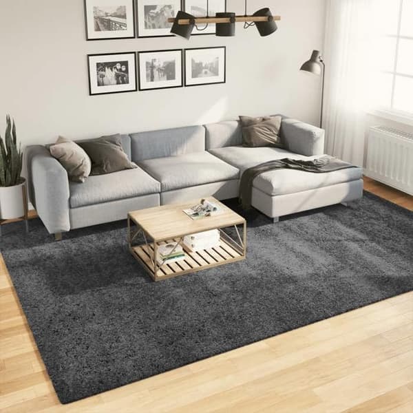 Tæppe - EKSKLUSIVT HUS - OVIEDO - 240x340 cm - Polyester - Antracit antracit