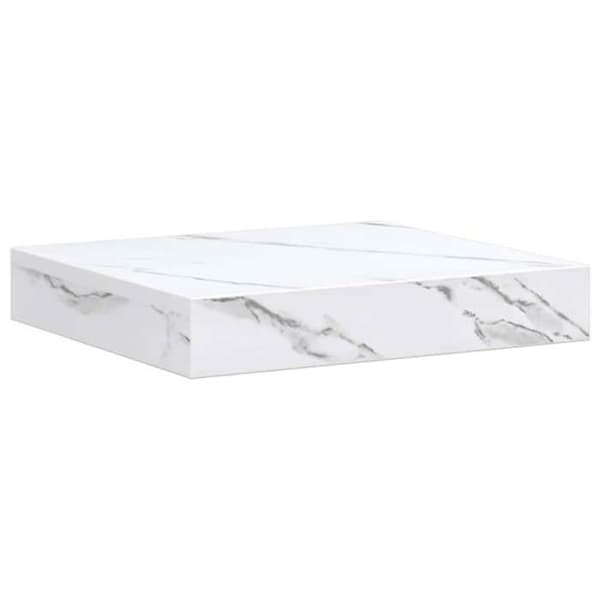 Maison Exclusive - Väggmonterad hylla Marmor vit 23 x 23,5 x 3,8 cm Vit marmor
