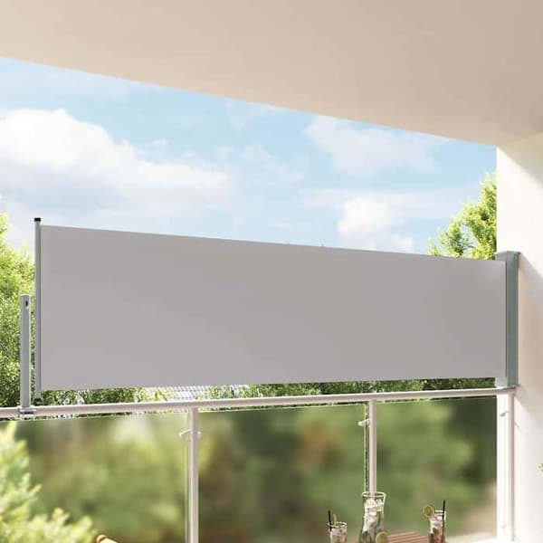 Maison Exclusive - Retractable sidotak för patio 100 x 300 cm Grå