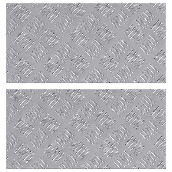 Maison Exclusive - Nez de marche 2 stk 50 x 25 cm Sølv Aluminium Rektangulær Silver