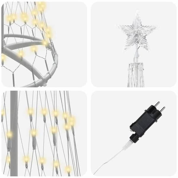 Maison Exclusive - LED Julgran Varmvit 250 cm Metall Vit varm