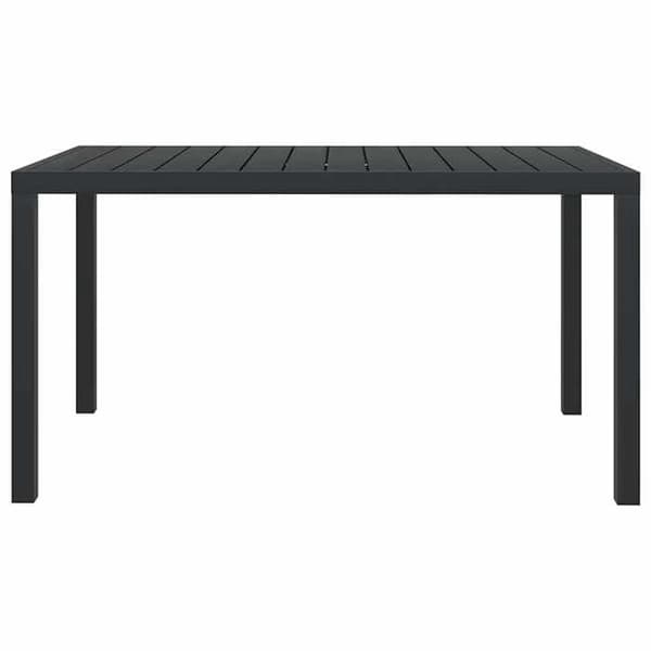 Havemøbel - EKSKLUSIV HUS - 150×90×74 cm - Rektangulær - Aluminium - Modstandsdygtig WPC-overflade Svart