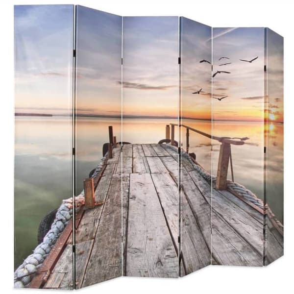Maison Exclusive - Foldbar skillevæg 228 x 170 cm Lac