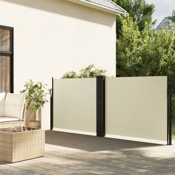 Maison Exclusive - Cremefarvet sidemarkise 140x1000 cm