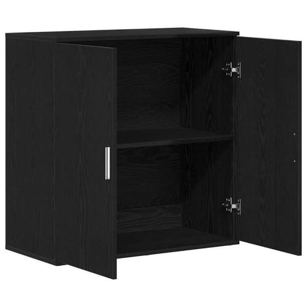 Maison Exclusive - Buffet Sort egetræ 79 x 38 x 80 cm Ingeniørtræ svart ek