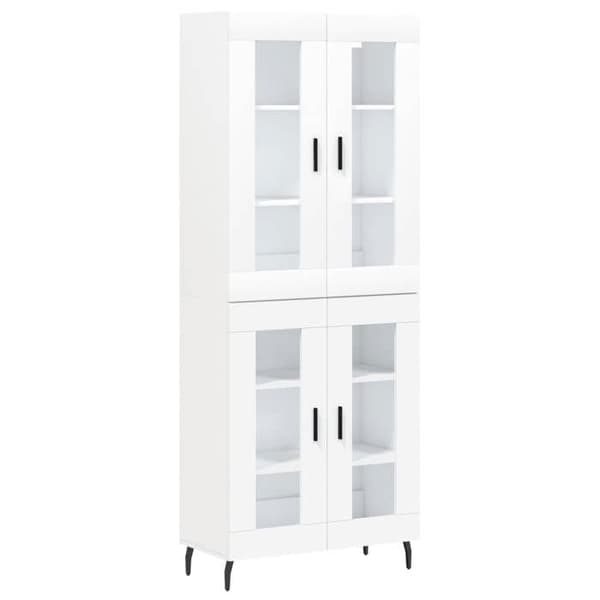 Maison Exclusive - Buffé hög Vit 69,5x34x180 cm Ingenjörsträ