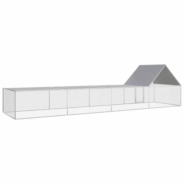 Maison Exclusive - Kanala 8 x 2 x 2 m Galvanoitu teräs Silver