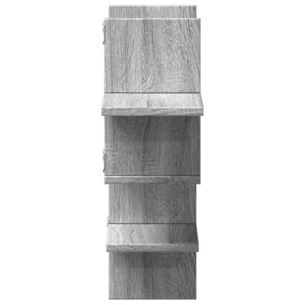 Maison Exclusive - Vägghylla sonoma grå 124,5x18x60,5 cm ingenjörsträ