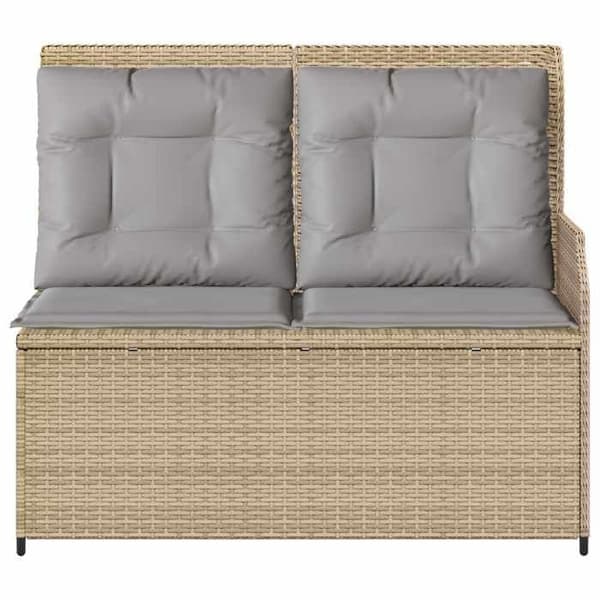 Maison Exclusive - Beige och grå trädgårdsbänk i polyrotting Beige och grå