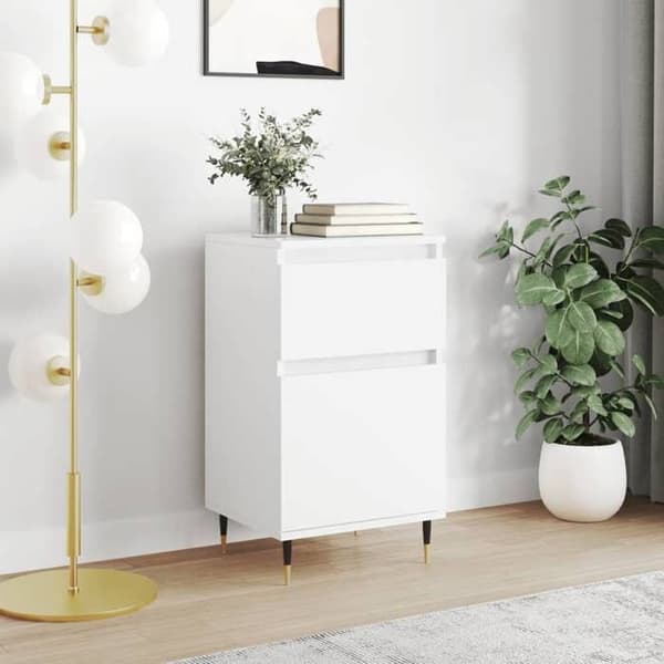 Maison Exclusive - Vit buffé 40x35x70 cm i ingenjörsträ Vit