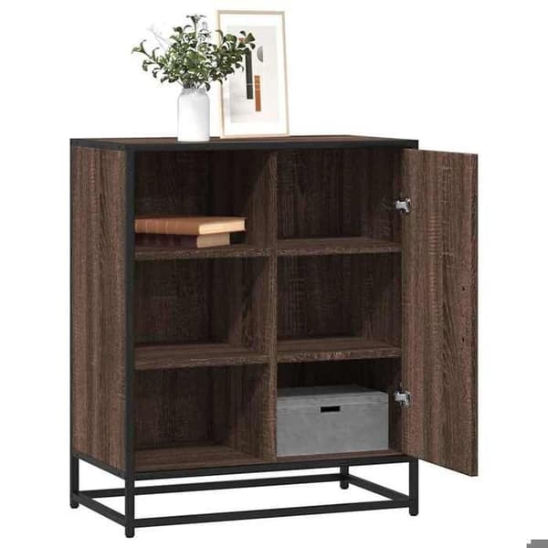 Maison Exclusive - Buffé ek brun 62x35x76 cm ingenjörsträ