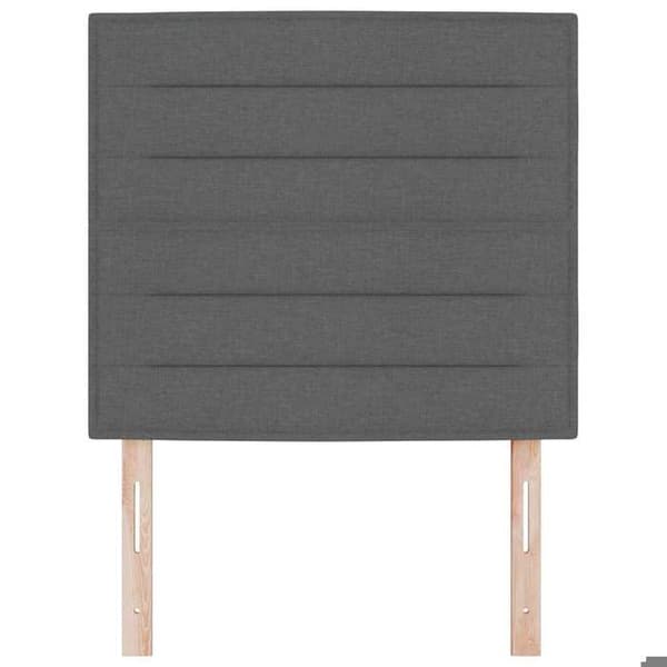 Maison Exclusive - LED-hovedgærde med LED-strips Mørkegrå 100 cm stof